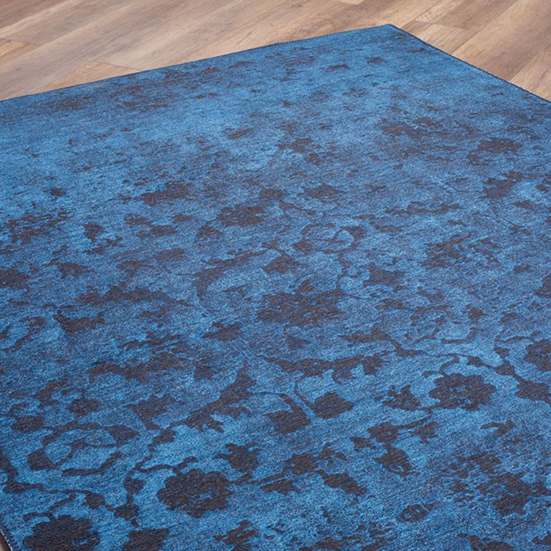 Tapis luxueux lavable à la machine, 4,9 x 7,5 pieds, 100% polyester, 1850 g / m², hauteur des poils: 0,2 pouce | Envers écologique en polyester recyclé | Parfait pour le salon et la chambre à coucher, conception douce et durable