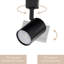 Tête de rail à DEL 10W de la collection AMPED de East Grove, 3000 W, blanc chaud écoénergétique, en noir pour rail H, système de rail standard à 3 fils (paquet de 10 lumières)-127419189-127419188