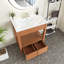 Meuble-lavabo simple 30 po avec comptoir en céramique Kenzye