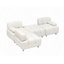Le canapé 90,60 po en tissu blanc, imperméable, résistant aux taches et aux rayures, peut s'asseoir confortablement dans la chambre à coucher sans prendre de place