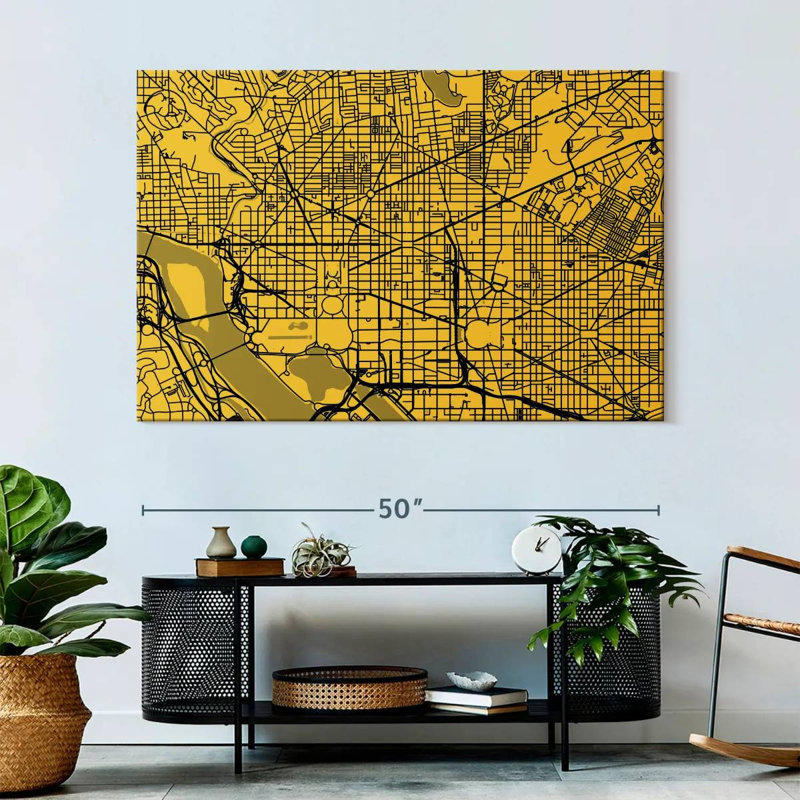 Carte de la route urbaine Aliaz Washington, H 34 po x l 51 po