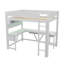 Lit mezzanine double en bois pour jouer, bureau intégré, charge USB et rangement-294891301