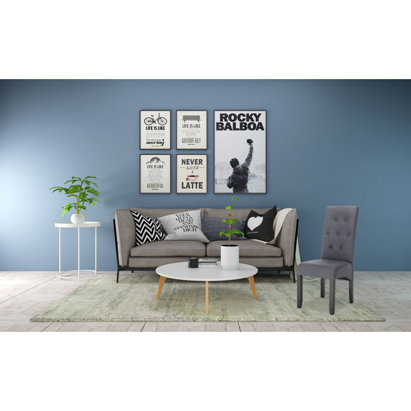 Brophy Upholstered Dining Chair, Dark Grey