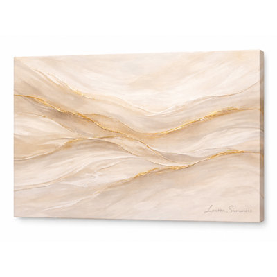 Ivory Flow Wrapped Canvas Wall Art
