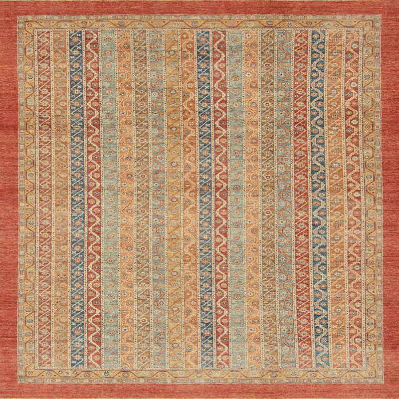Tapis abstrait moderne 2690, Carré 3 pi