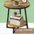Modern Side Table,Rustic End Table,Round Coffee Table