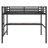 Metal Loft Bed With Power Outlet And LED Lighted
