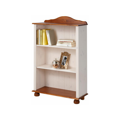Mette 116cm H x 77cm W Solid Wood Standard Bookcase
