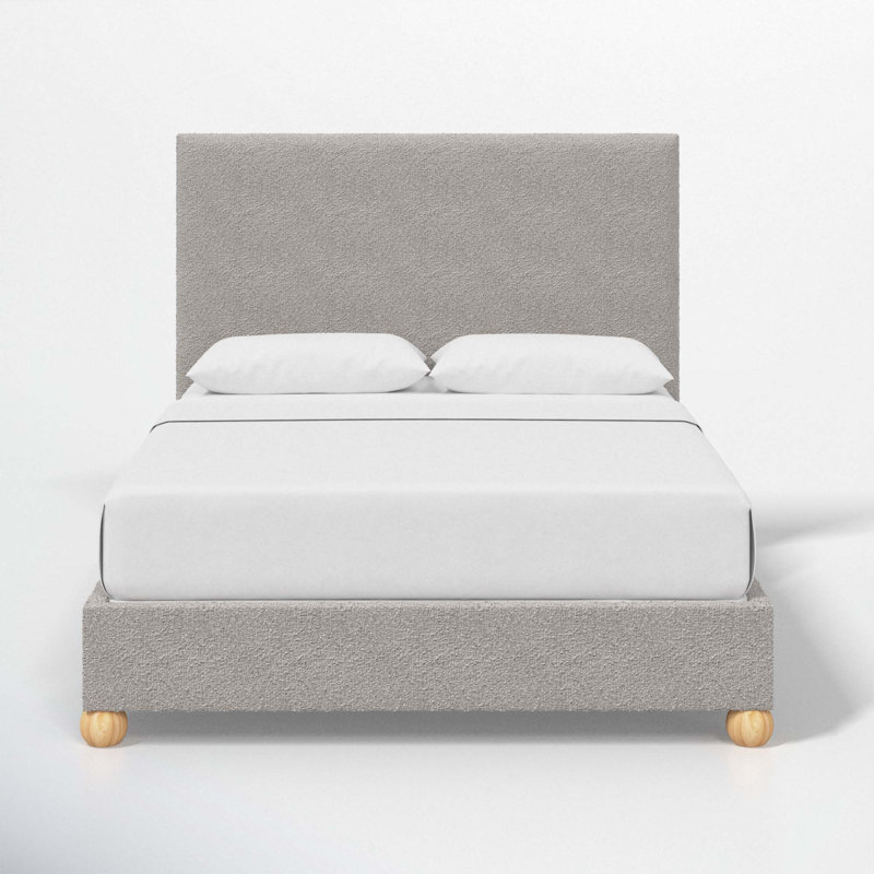 Benita Upholstered Standard Bed, California King, Classic Elephant Boucle