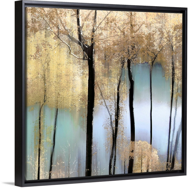 «Pastel Pond» par Alex Hanson - reproduction d'art sur toile, Toile avec cadre flottant noir, H 22 po x l 22 po x P 1,75 po