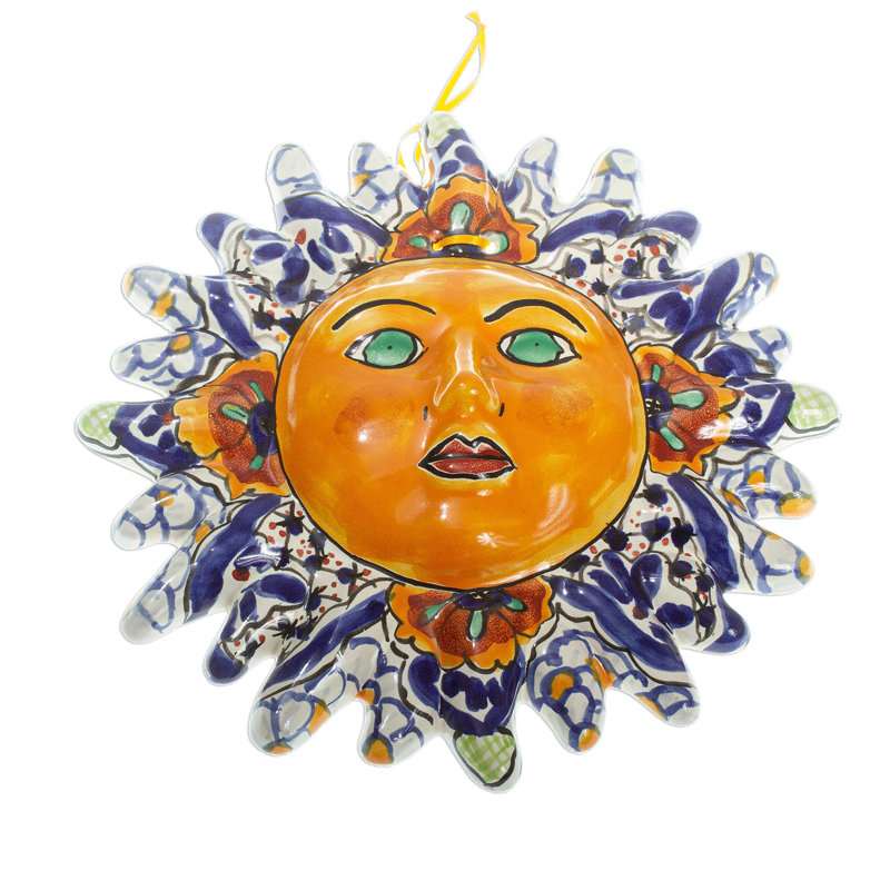 Applique murale bénéfique en céramique Sun