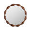 Miroir rond en bois naturel