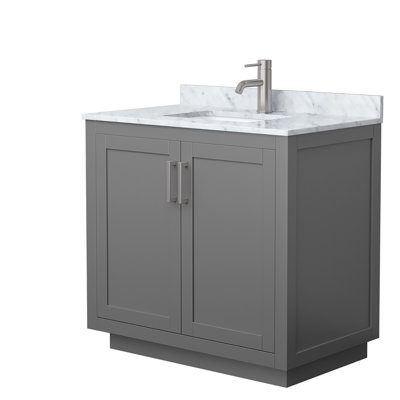 Miranda 36" Freestanding Single Bathroom Vanity with Marble Top