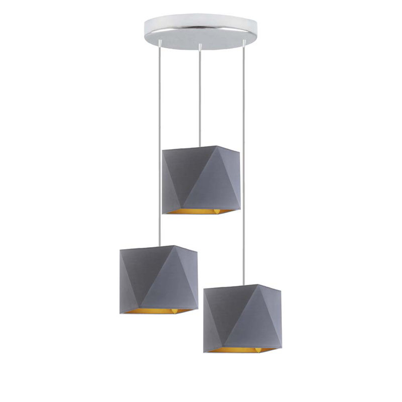 Rittenhouse 3 - Light Cluster Pendant, Gray