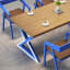 Ensemble de salle à manger décontracté de style industriel carré L 94,49 po x l 23,23 po-144772715-144772724-144772725