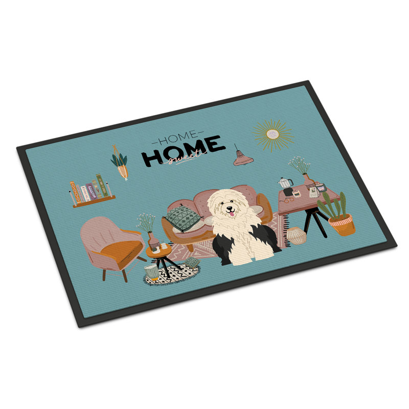 Tapis d'entrée antidérapant Guerline L 27 po x l 18 po, Berger anglais
