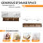 Double meuble-lavabo mural avec lavabo en résine, 3 tiroirs à fermeture en douceur, fixation à flotteur-106280285-106280287