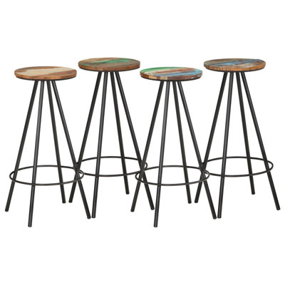 Tabourets de bar en bois massif récupéré