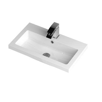 Nuie Furniture Ceramics Polymarble Rectangle Sink and Overflow