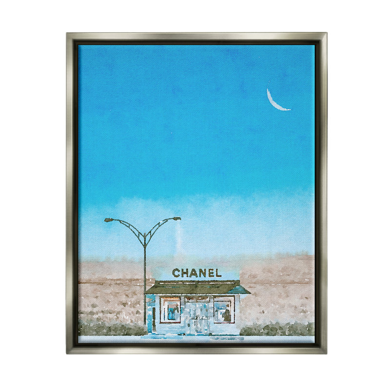 Vitrine Glam Brand Store par Kim Curationa - Peinture, H 31 po x l 25 po x P 1,7 po, Cadre flottant gris lustré