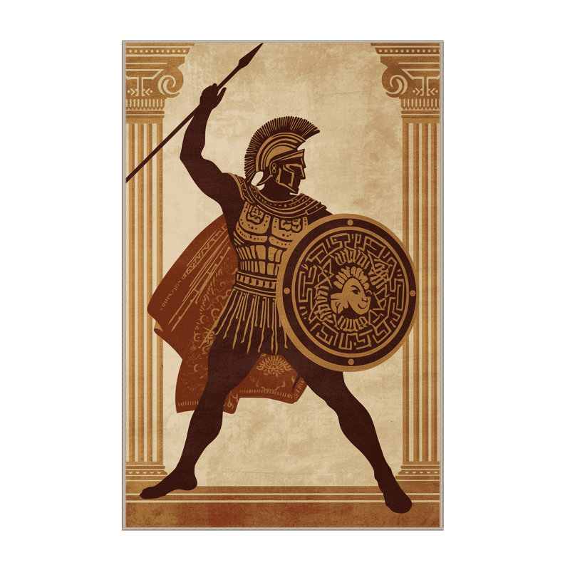 Tapis doux et moelleux Elina Spartan Warrior, 6 X 9