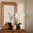 Boris Bohemian Style Brown Scalloped Rectangular Accent Mirror, 31.31" H X 23.47" W X 0.78" D