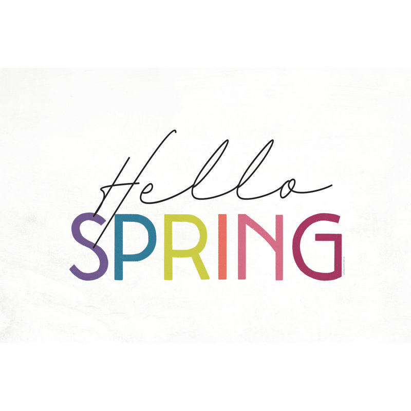 Joyeux printemps sur toile, H 32 po x l 48 po