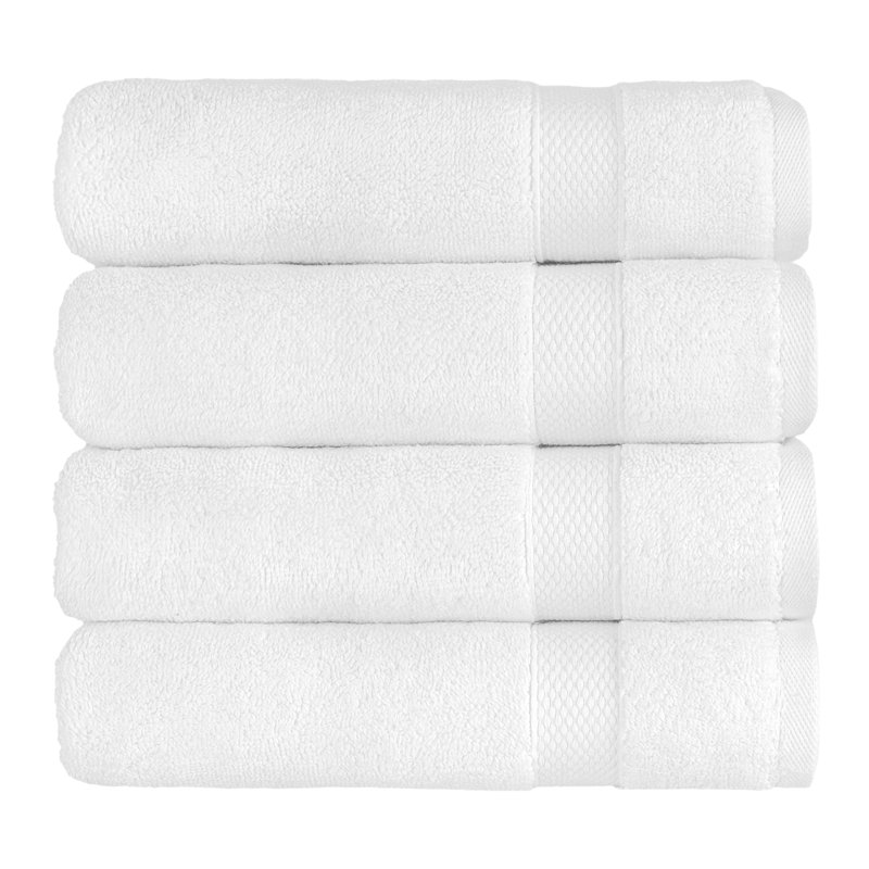 100% Turkish Cotton Anovia Hotel Terry Oversized Towel Collection, Hand Towel - 4 Pack