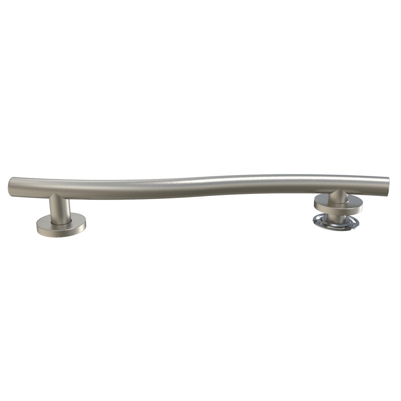 Wave Designer Grab Bar, 3.5" H x 36" W x 1.25" D, Satin Brushed Nickel