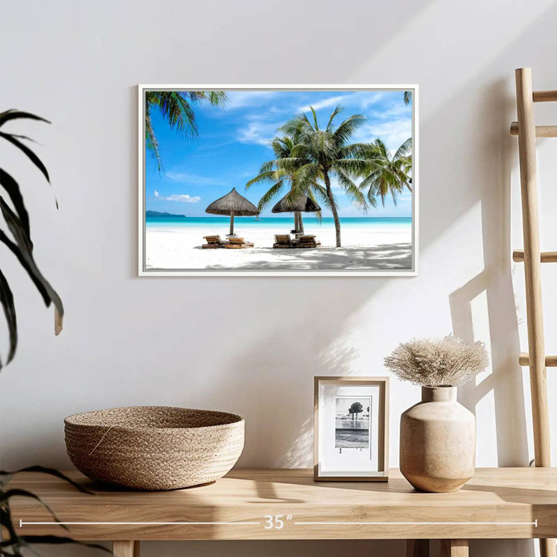 Bord de mer Boracay, Cadre flottant blanc, 19 po x 13 po