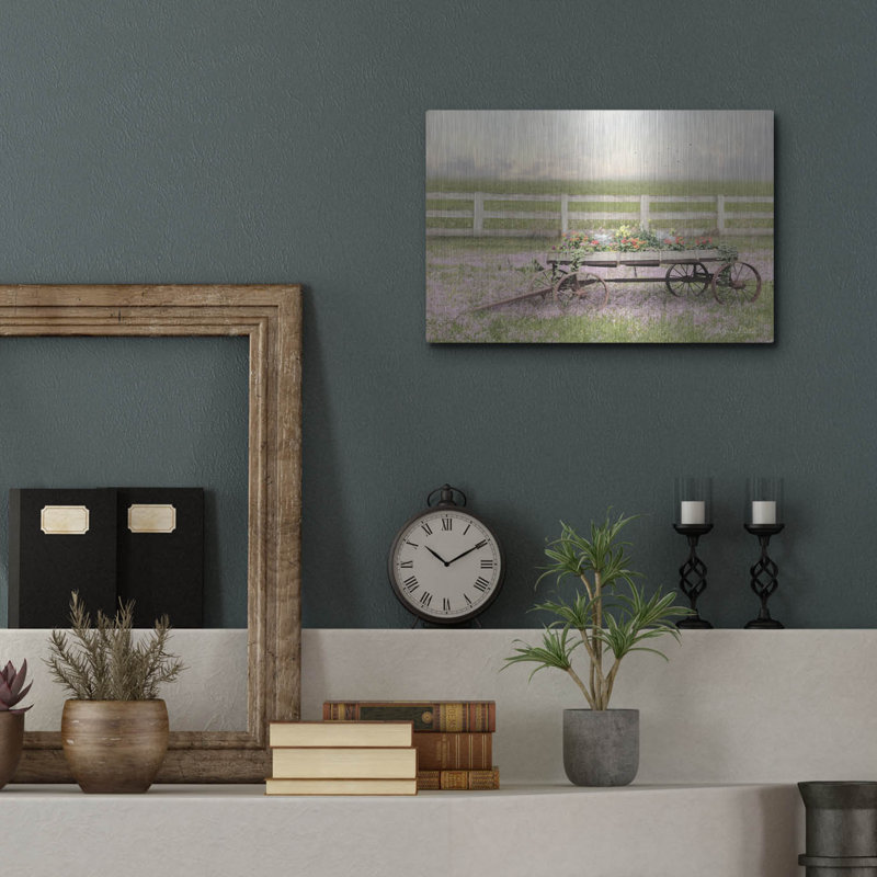 «Country Flower Wagon» par Lori Deiter, H 12 po x l 16 po
