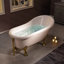59" x 31" Clawfoot Soaking Acrylic Bathtub-61051204