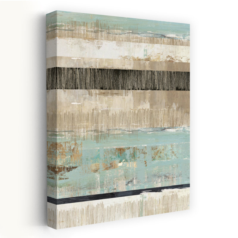 Celadon Dreams II, art abstrait géométrique moderne, H 24 po x l 16 po