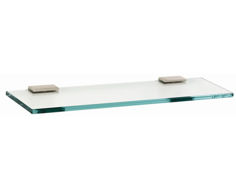 Stimson Accent Shelf with Towel Bar, Satin Nickel, 0.56'' H X 24'' W X 4.5'' D