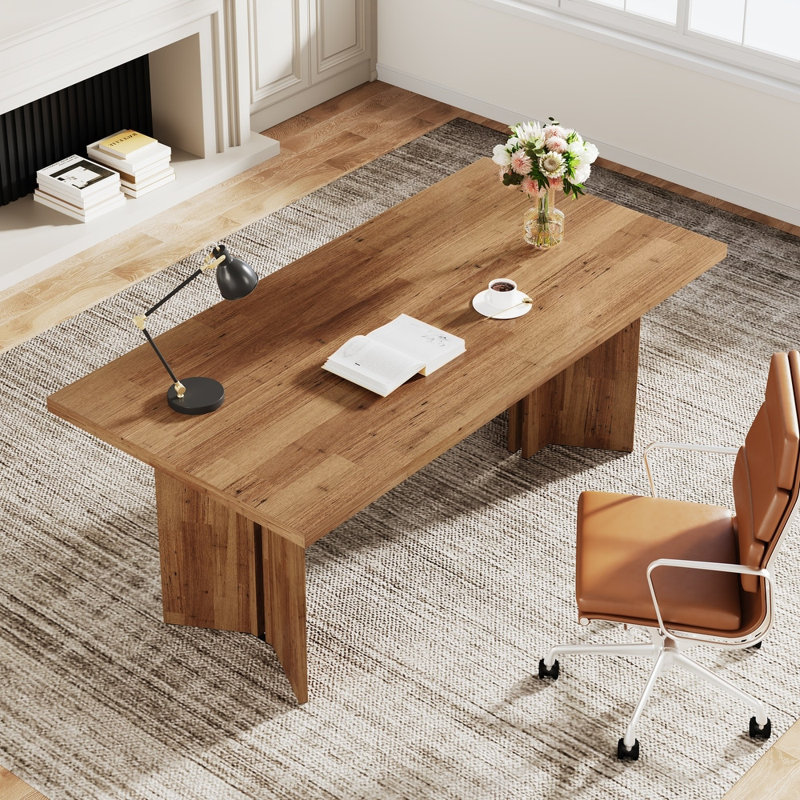 Ragusa 63-Inch Rectangle Computer Desk, Walnut