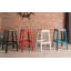 Tabouret de bar décontracté à structure en bois bleu sarcelle, parfait pour les salles à manger modernes et élégantes
