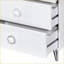 Commode à 6 tiroirs blanc moderne | Placage de panneaux de particules | Blanc