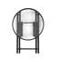 Table d'appoint pliante pour patio avec plateau en verre trempé
