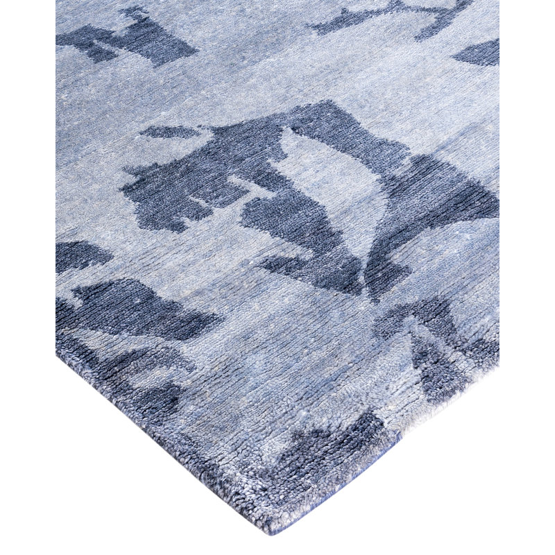 Overdyed One-of-a-Kind Rectangle 9'1" x 12'1" Hand Knotted Area Rug