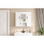 Armoire à pharmacie 36 po, armoire de rangement murale pour salle de bain, armoire murale moderne avec miroir, armoire à miroir avec 3 portes (meuble-lavabo non inclus)-481469123