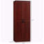 Armoire de rangement, tablettes réglables, garde-manger à 2 portes, autoportante avec 5 tablettes et 2 tablettes