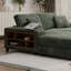 Canapé convertible combiné, tissu velours côtelé, canapé-lit moelleux moderne, fauteuil double salon surdimensionné, vert