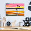  «Where The Palms Sway 1» par Jan Weiss, art mural en verre acrylique, 16 po x 12 po