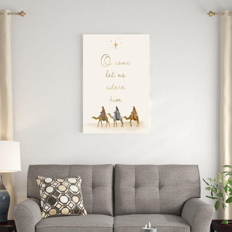 «Away In A Manger I» par Victoria Barnes, reproduction sur toile tendue, H 36 po x l 24 po