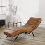 Texas Chaise Lounge in Aniline-Leather with Adjustable Backrest
