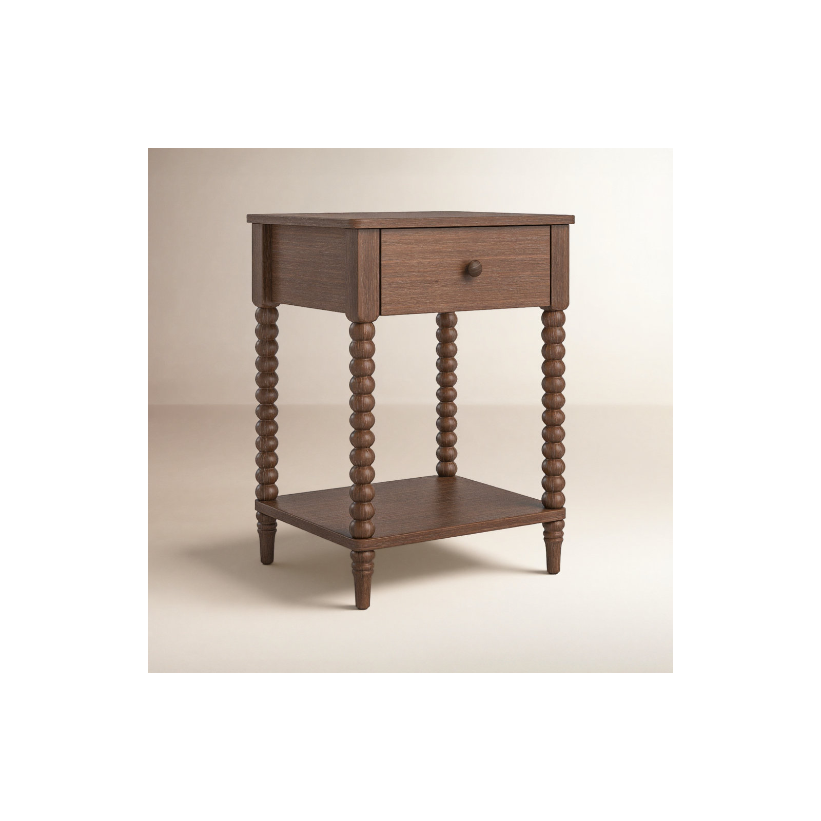 Benbrook 1 - Drawer Spindle Nightstand, Antique Coffee