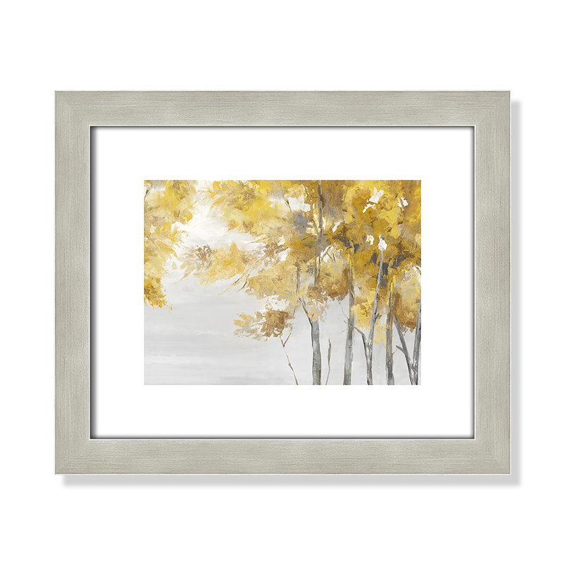 Jaune altruiste - Art encadré autoportant, Cadre argent chaud, H 13,5 po x l 15,5 po x P 1,25 po
