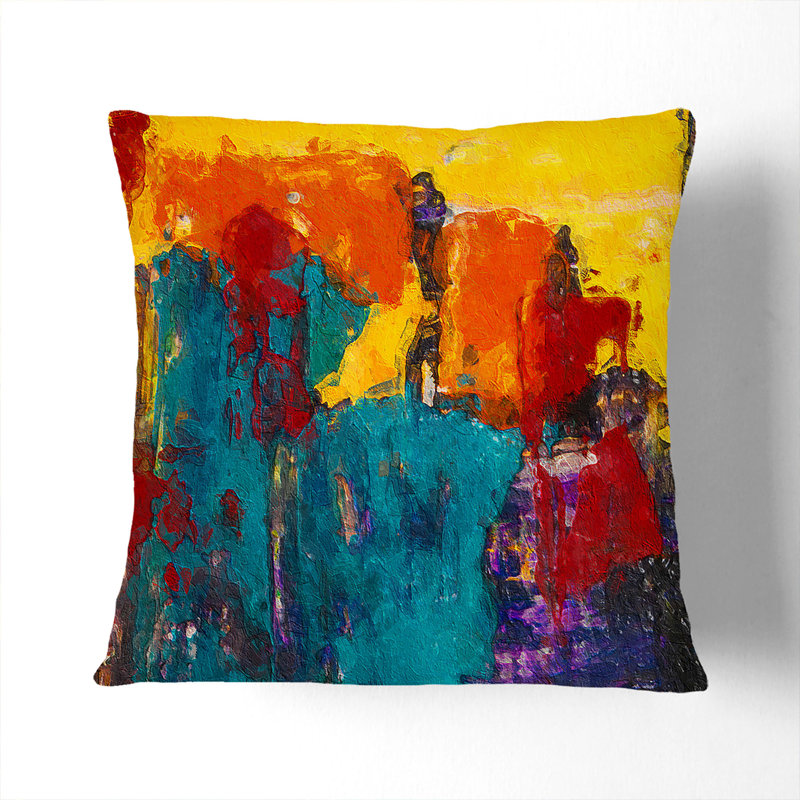 Abstract Square Cushion, 55 x 55 cm