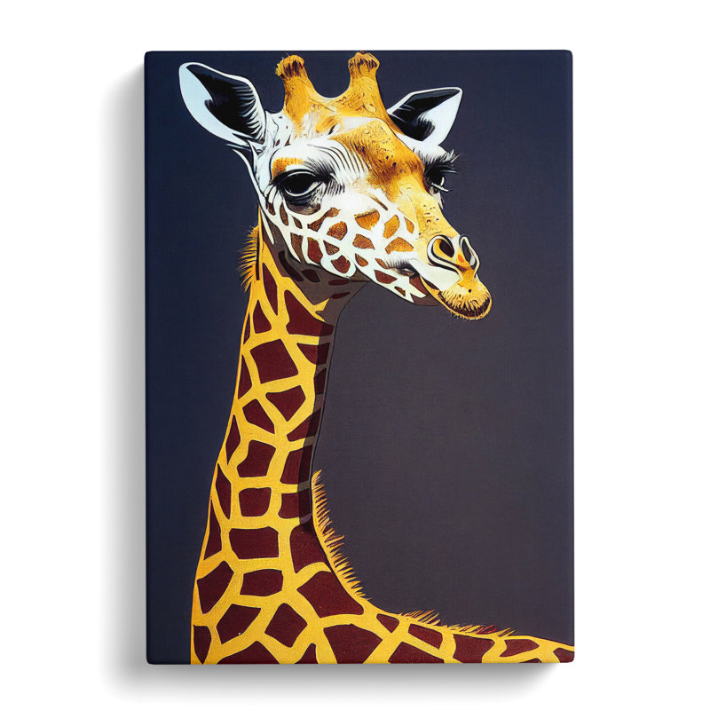 Striking Giraffe - Wrapped Canvas, 50cm H x 35cm W x 3cm D