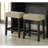 Two-Tone Design Transitional Black 3pc Dining Set